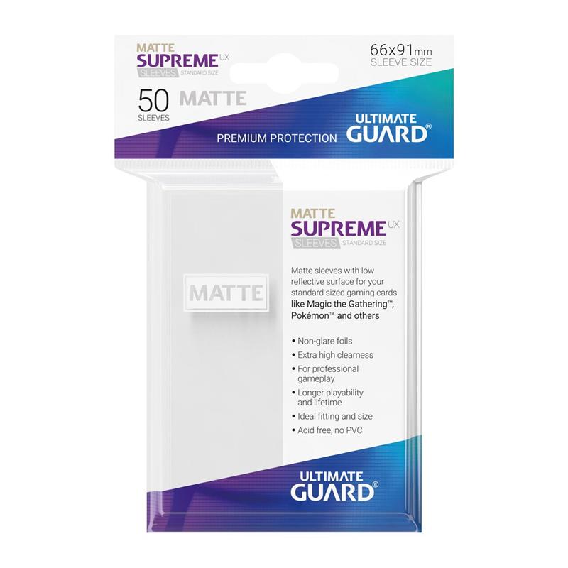 Ultimate Guard Supreme UX Sleeves Standard Size Matte White